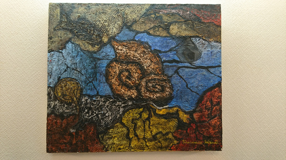 【オリジナル】油絵　油彩　イラスト　自画像 油絵 油彩 油彩画 絵画【Sea at Dusk】 絵画 HR 通販 16418268