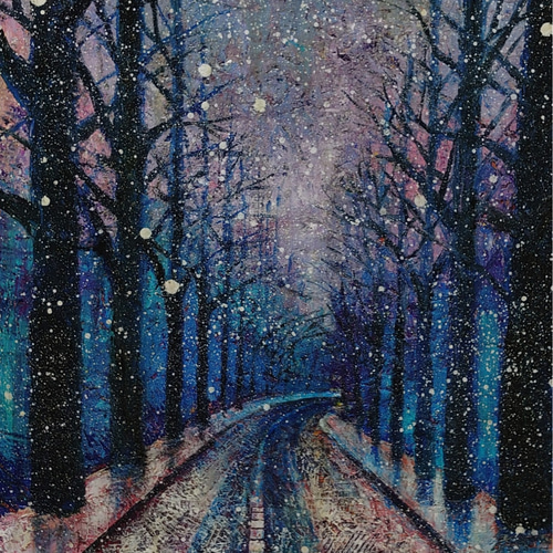 名作 絵画 インテリア 絵 油絵 uF6-060204 風景 雪景色 （冬の絵画 絵画