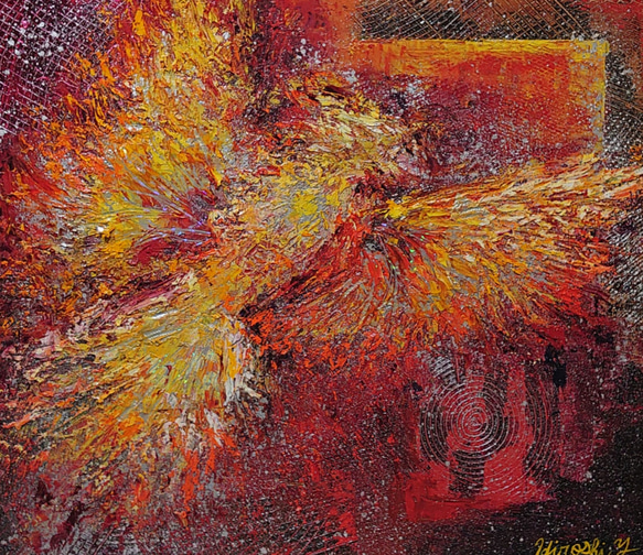 油絵 フェニックス 絵画 HR 通販 9513161｜Creema(クリーマ)