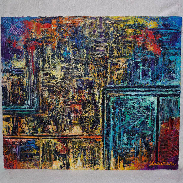 油絵 工場の灯り Ⅰ