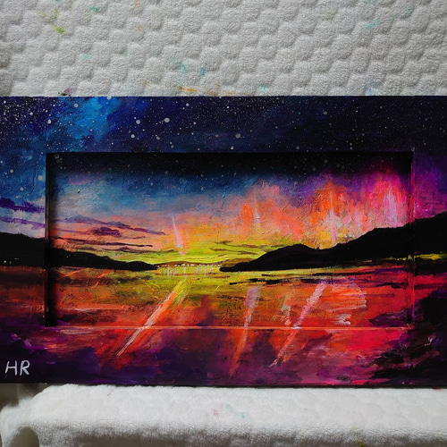 油絵 工場の灯り Ⅰ 油絵 工場の灯り Ⅰ