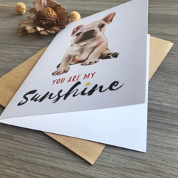 フランスの闘犬カードグリーティングカードユニバーサルカードカードカード 2枚目の画像