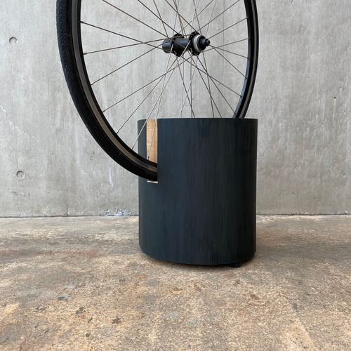 黒板塗料を塗った切り株スタンド 33cm その他インテリア雑貨 公工藝 