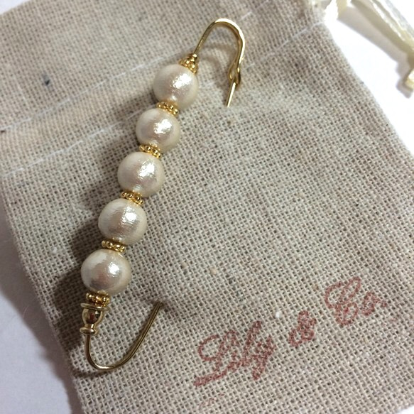 Bridget -gold & cotton pearl- 3枚目の画像