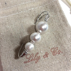 Bridget -mini silver & cotton pearl- 1枚目の画像