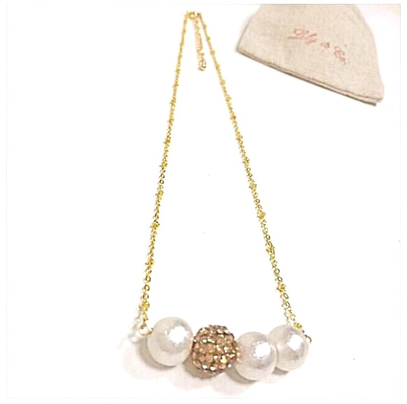 Glitter -cottton pearl necklace- 1枚目の画像