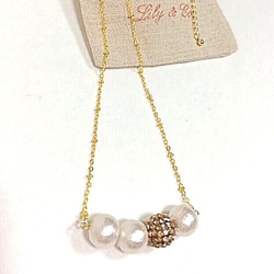 Glitter -cottton pearl necklace- 2枚目の画像