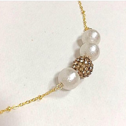 Glitter -cottton pearl necklace- 3枚目の画像