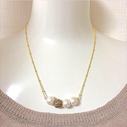 Glitter -cottton pearl necklace- 4枚目の画像