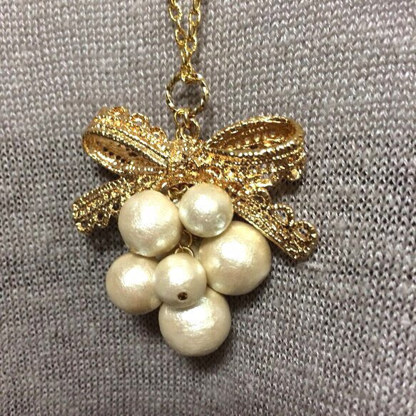 Cotton pearl necklace 最後1点 2枚目の画像