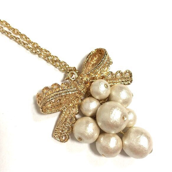 Cotton pearl necklace 最後1点 4枚目の画像