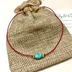 Anklet -turquoise- red (最後の１本) 2枚目の画像