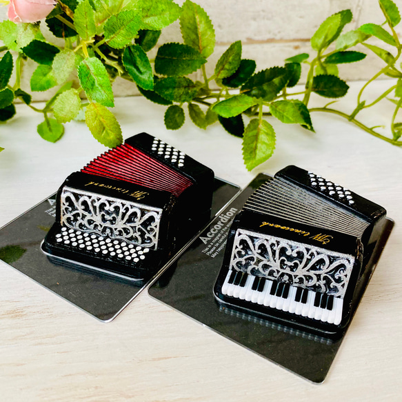 【カスタムオーダー】黒いアコーディオンのマグネット 1枚目の画像