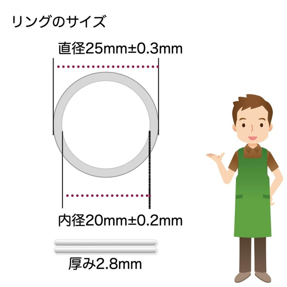 CLAN チタン製キーリング 5点セット 軽量で錆びないキーリング (直径25mm 内径20mm, 虹色)【CIEF】 5枚目の画像