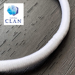 【送料無料】CLAN クラン日本製バージョン 白色　ヘアゴム  太め 6本セット 太さ4.3mm 結び目無し 3枚目の画像