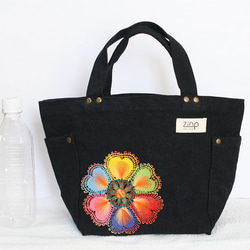 ニャンドゥティレースのトートバッグ 黒 LGTB-F17-MT 1枚目の画像