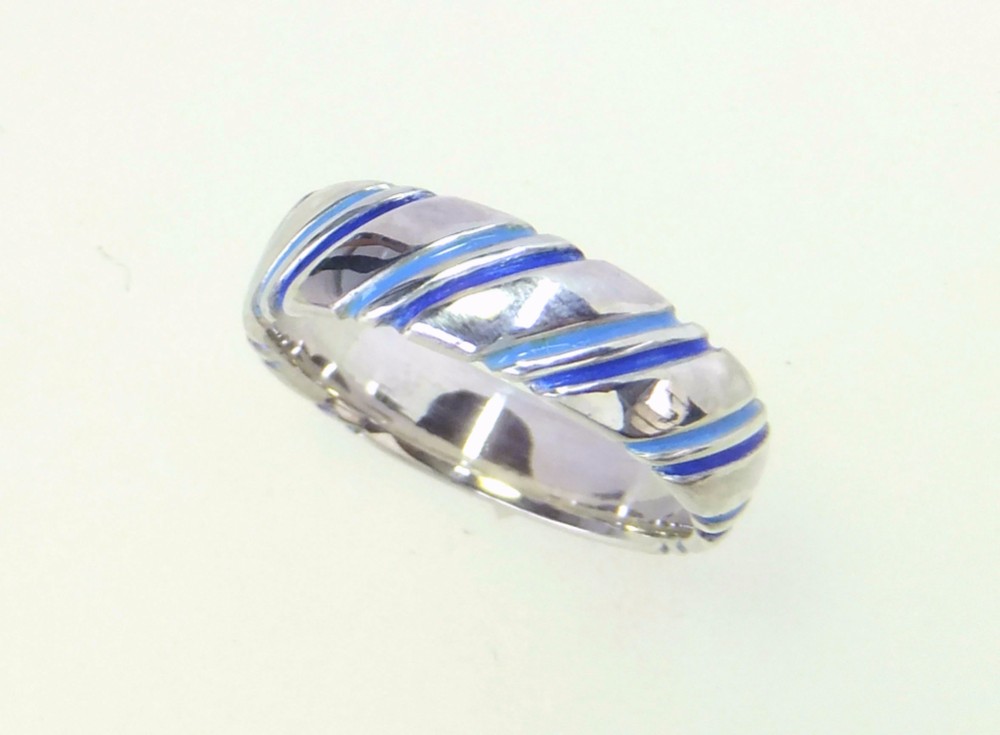 【受注制作】　カラーストライプリング