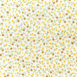 シーチング 生地 布【50×110cm】 小さな花柄 小花 花柄 可憐 コットン 綿100 イエロー 2枚目の画像