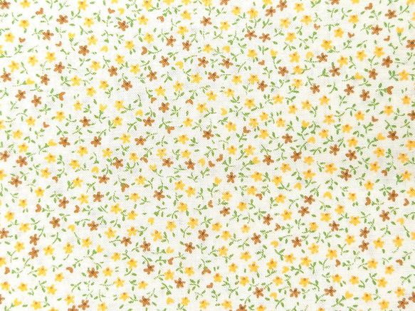 シーチング 生地 布【50×110cm】 小さな花柄 小花 花柄 可憐 コットン 綿100 イエロー 2枚目の画像