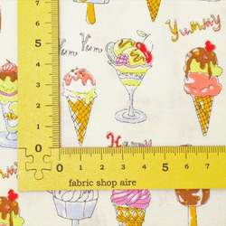 シーチング 生地 布【50×110cm】スイーツ お菓子 アイスクリーム 5枚目の画像
