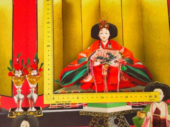 シーチング 生地 布【60×110cm】ひな祭り お雛様 雛人形 デジタルプリント 6枚目の画像