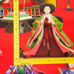 シーチング 生地 布【60×110cm】ひな祭り お雛様 雛人形 デジタルプリント 7枚目の画像
