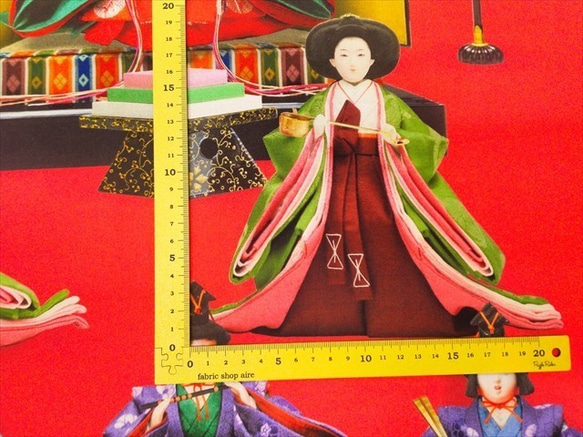 シーチング 生地 布【60×110cm】ひな祭り お雛様 雛人形 デジタルプリント 7枚目の画像