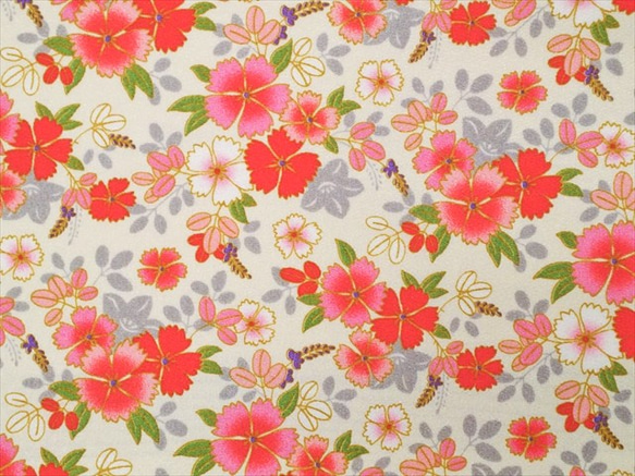 ちりめん生地 布【50×110cm】 花柄 和柄 桜 さくら 小花