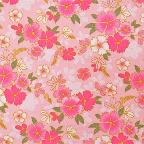 ちりめん生地 布【50×110cm】 花柄 和柄 桜 さくら 小花 ワントーン