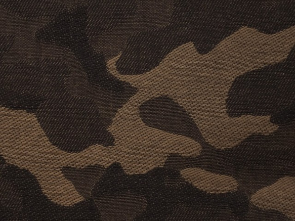 ジャガード 生地【50×110cm】 迷彩柄 カモフラ柄 茶 黒 ブラウン系 2枚目の画像