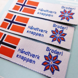 北欧スタイル織りタグ３枚　～ノルウェー～ 1枚目の画像