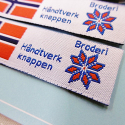 北欧スタイル織りタグ３枚　～ノルウェー～ 2枚目の画像