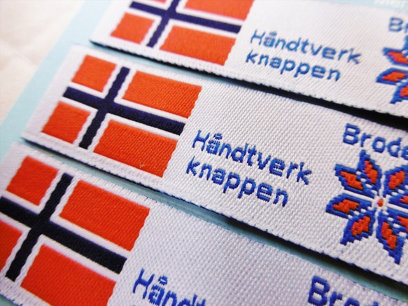 北欧スタイル織りタグ３枚　～ノルウェー～ 3枚目の画像