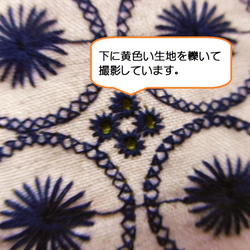 まるい刺繍のレース生地　【ブラック】 5枚目の画像