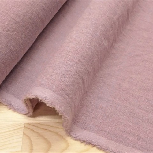 コットンリネン 生地【50×95cm】(F) グレイッシュピンク 無地 綿