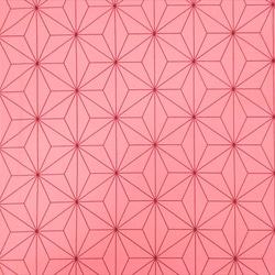 ブロード生地 【50×110cm】 麻の葉 和柄 伝統 日本 和風 女の子 ピンク 1枚目の画像