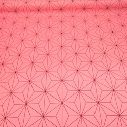 ブロード生地 【50×110cm】 麻の葉 和柄 伝統 日本 和風 女の子 ピンク 2枚目の画像