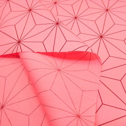 ブロード生地 【50×110cm】 麻の葉 和柄 伝統 日本 和風 女の子 ピンク 3枚目の画像