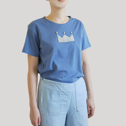 海洋藍小皇冠繡珠T-Shirt 第1張的照片