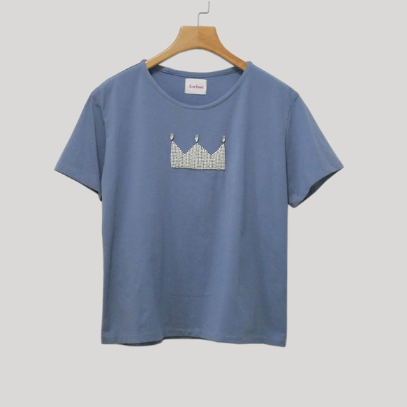 海洋藍小皇冠繡珠T-Shirt 第6張的照片