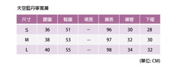 天空藍丹寧寬褲 第9張的照片