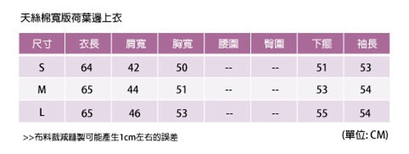 天絲棉寬版荷葉邊上衣-橄欖綠 第9張的照片