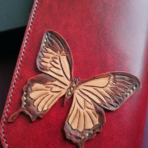 レザークラフト長財布　蝶 レザークラフト長財布 蝶 蝶 財布 | 通販・人気ランキング - 価格.com