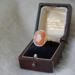 天然石 オレンジムーンストーンのwrapping ring 4枚目の画像