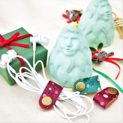 摩艾聖誕樹X擴香石/送耳機收納器/交換禮物 第2張的照片