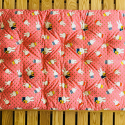 手作り 赤ちゃん 子供 布団 ふとん ベッド お昼寝布団 ミッフィー ショルダーバッグ付き 日本製 2枚目の画像
