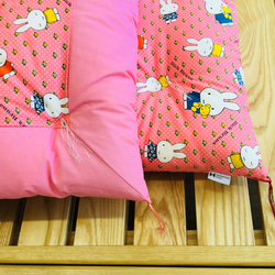 手作り 赤ちゃん 子供 布団 ふとん ベッド お昼寝布団 ミッフィー ショルダーバッグ付き 日本製 4枚目の画像
