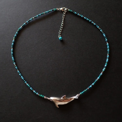 【受注制作】旅するイルカ（ネックレス） 2枚目の画像