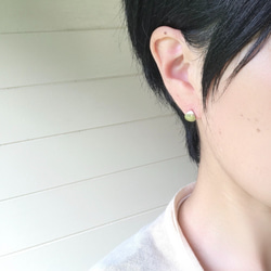 【受注制作】Chestnut （栗ピアス・真鍮製） 4枚目の画像