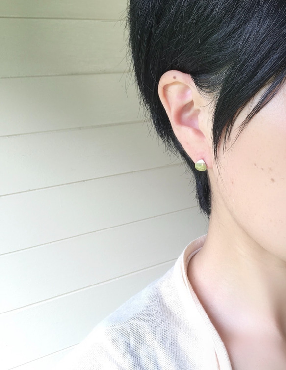 【受注制作】Chestnut （栗ピアス・真鍮製） 4枚目の画像